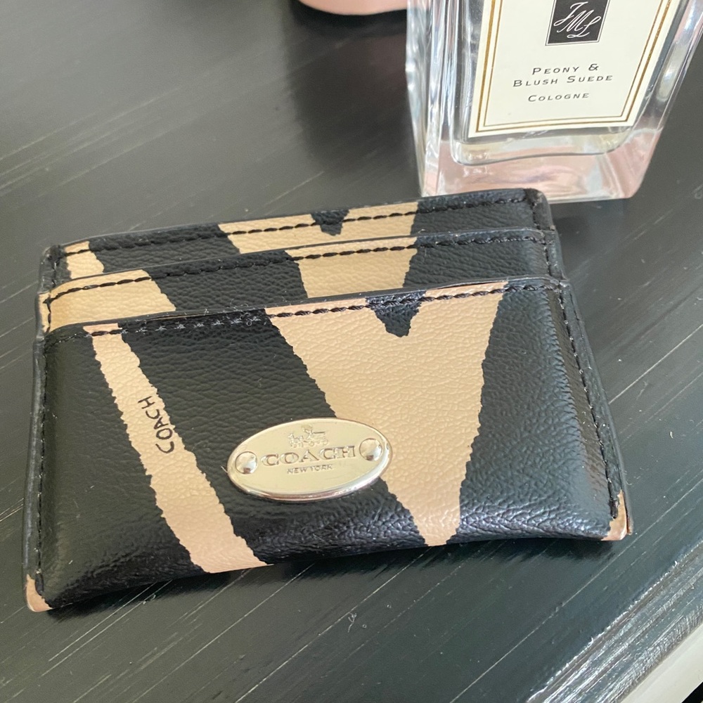Coach card holder Animal Print - good condition